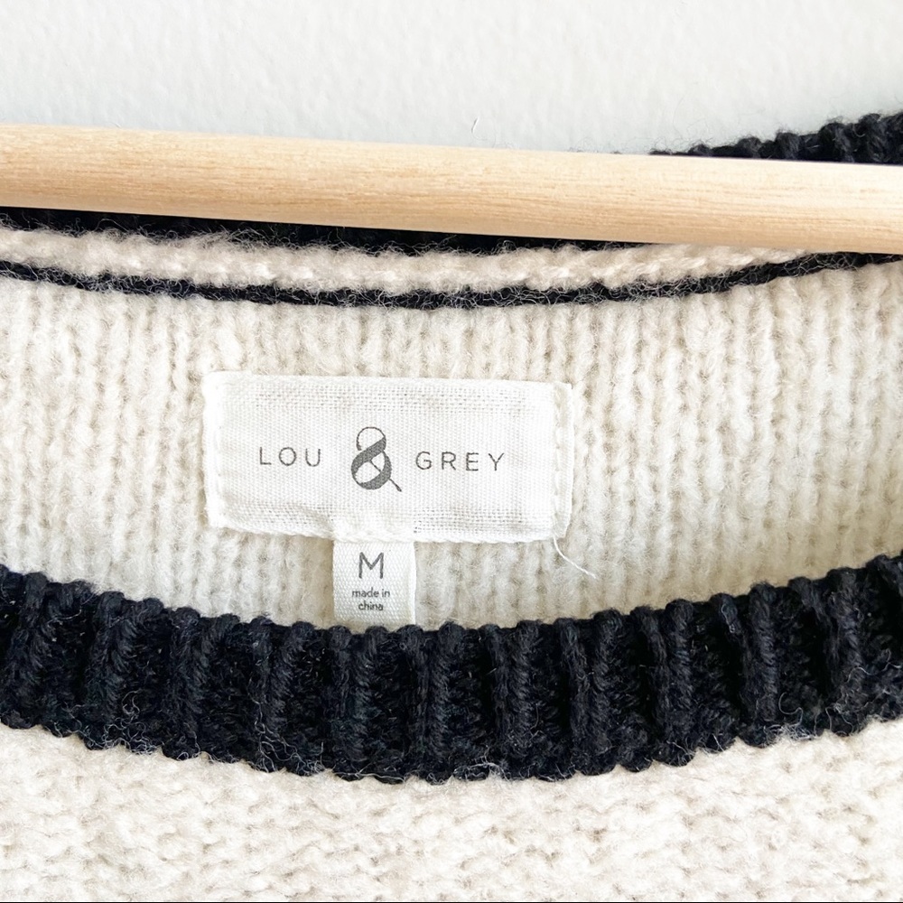 Lou & Grey Black And Cream Speckled Sweater - image 4